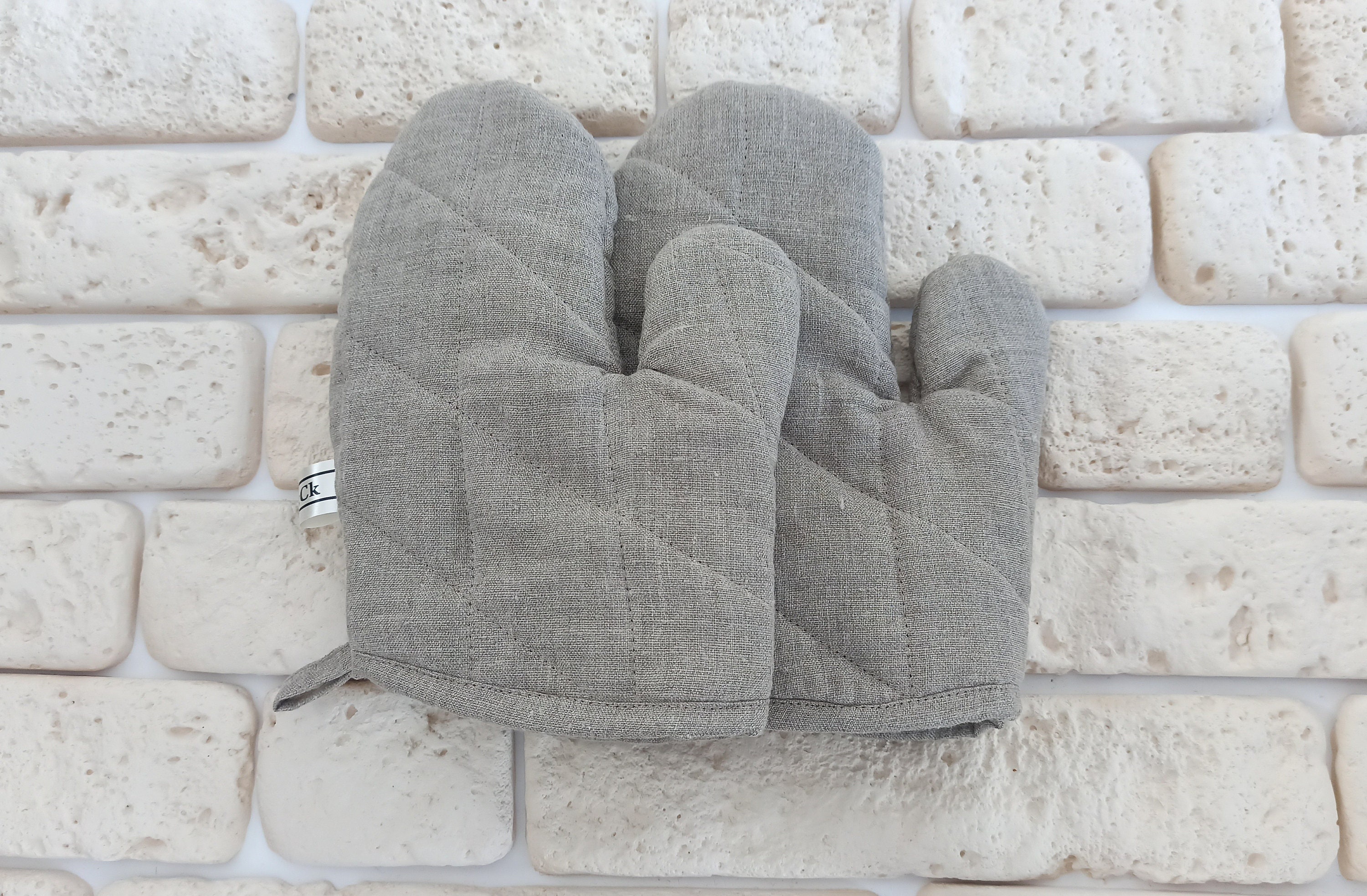 Linen kitchen mitten.Natural oven mitts.oven gloves insulated Etsy