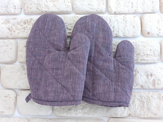 Linen Kitchen Mitten.natural Oven Mitts.oven Gloves Insulated Set of 2.kitchen  Oven Mitts.handmade Oven Mitt.eco Friendly Kitchen Mittens 