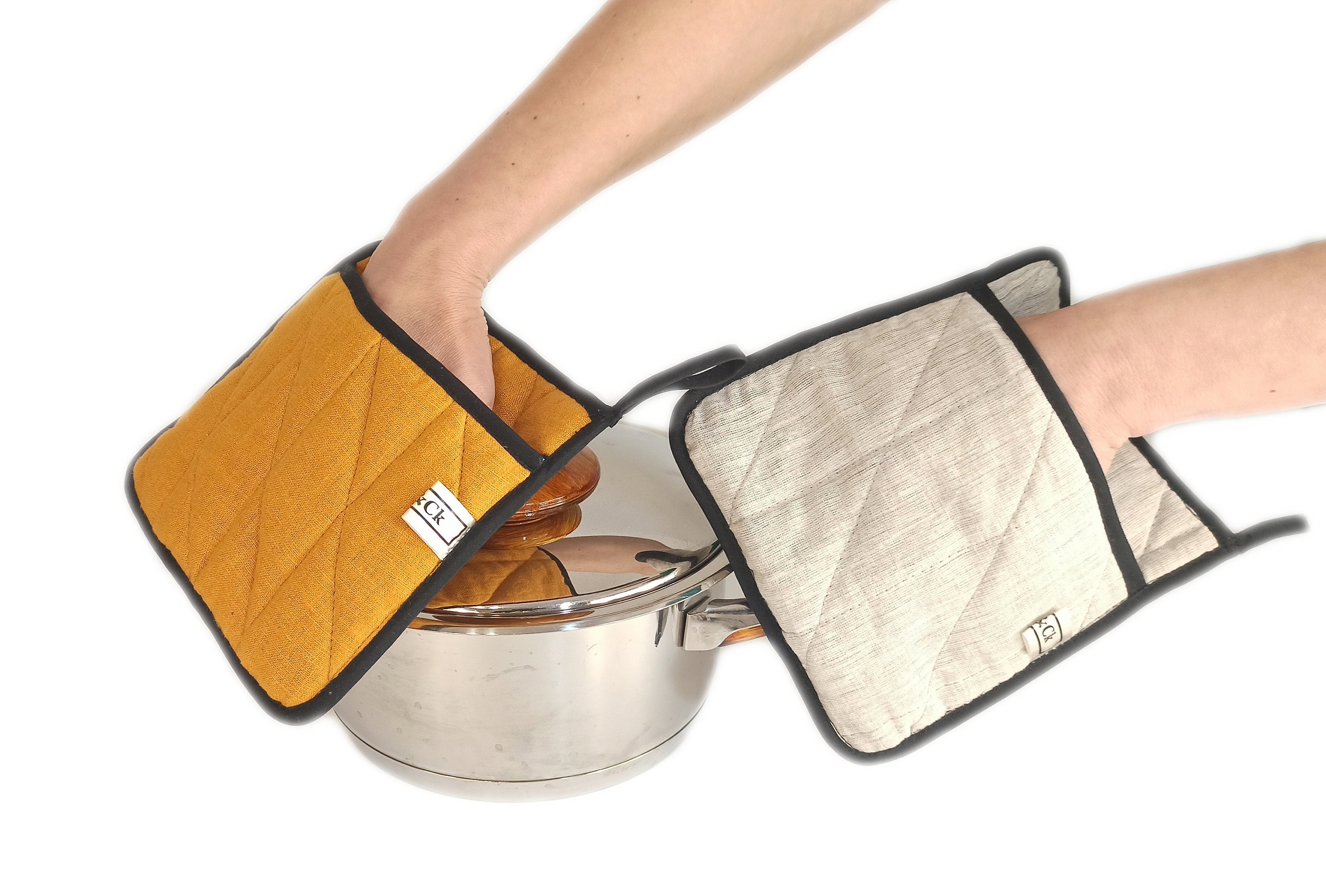 Pot Holder With Pocket .linen Pot Holder.heat Resistant Pot Etsy UK