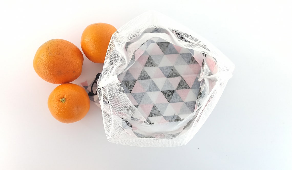 Reusable fruit bag.Mesh bag for fruit. Reusable grocery mesh. Etsy