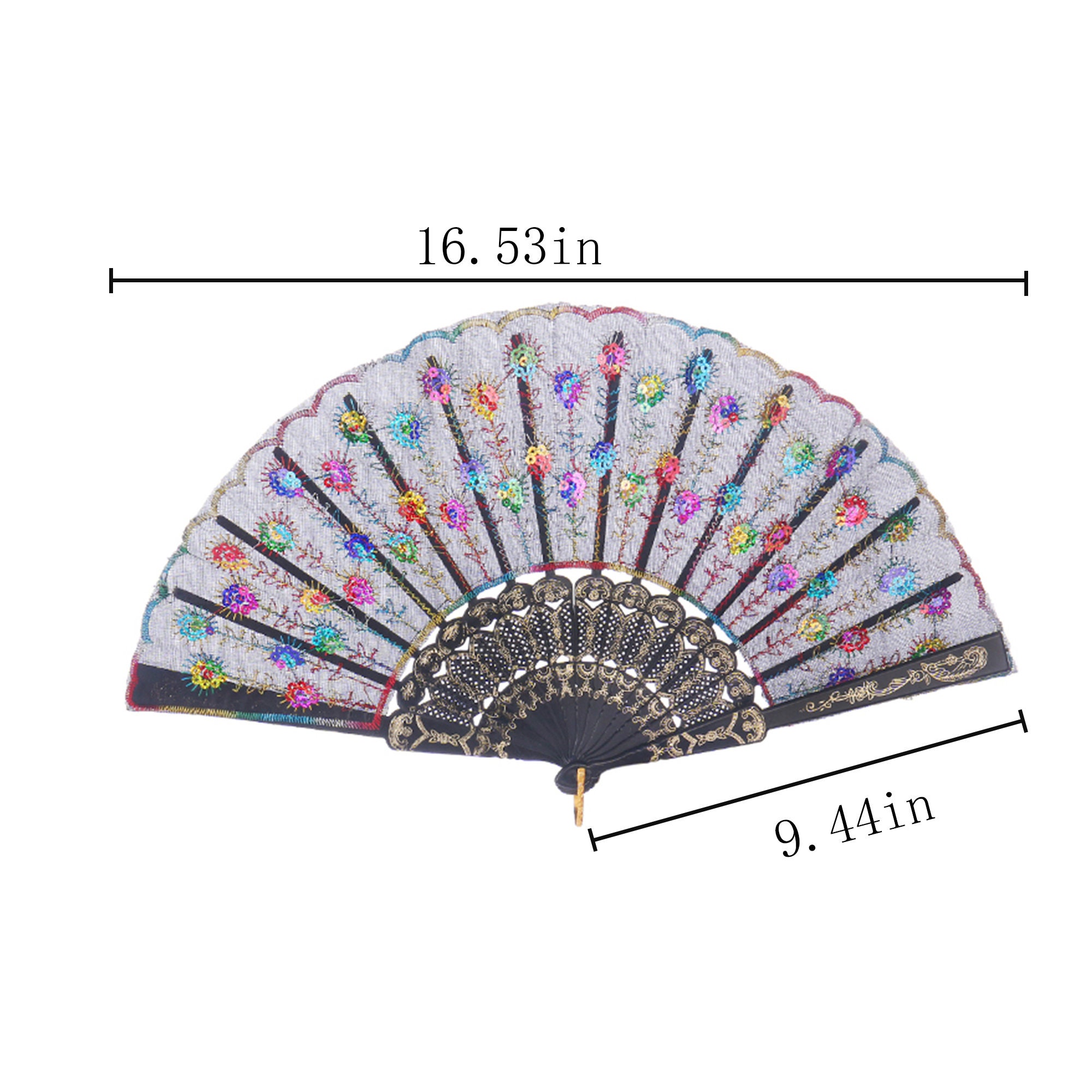 Bling Folding FanFestival Glitter Hand FanHandmade Handheld Etsy