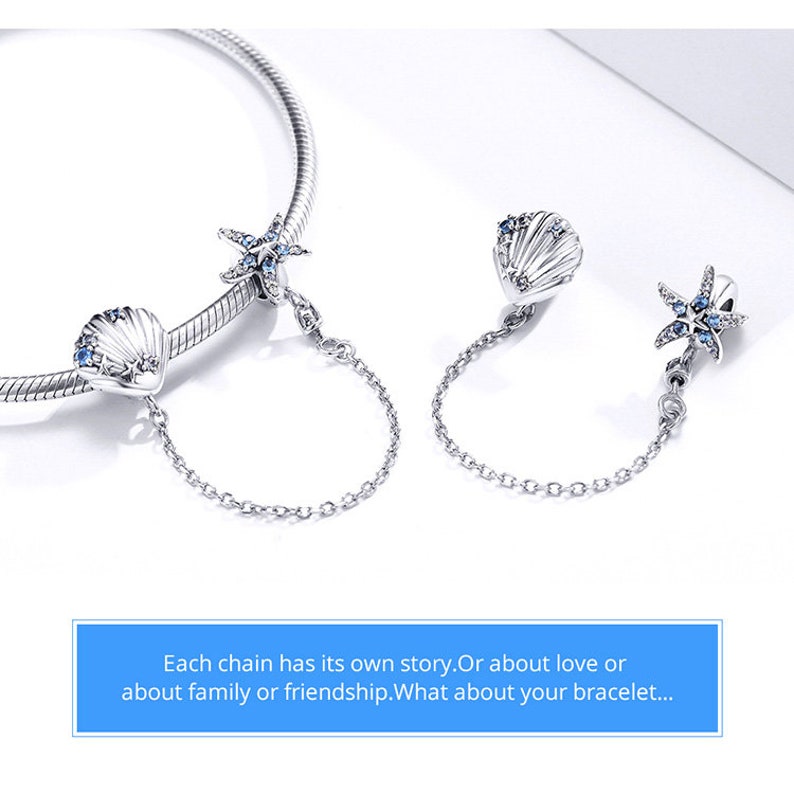 Seaworld Chain Sea World Safety Chain Charm for Bracelet, 100% Genuine 925 Sterling ...