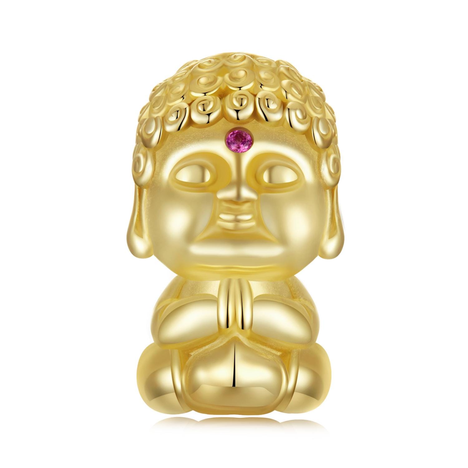 Sterling Silber 925 Buddha Halskette, Kleine Jade Buddha Charm Halskette, Buddha Anhänger