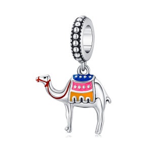 Charm for Bracelet, Camel Charm Beads, 100% Genuine 925 Sterling Silver Charm Fits Pandora Bracelet Necklace, SCC1376