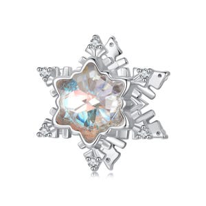 Ice Crystal Charm, Charm for Bracelet, 925 Sterling Silver Charm, Gift for Her
