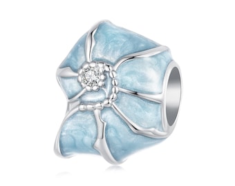 Blue Seashell Charm, Charm for Bracelet, 925 Sterling Silver Charm Fit  Pandora Bracelets, Gift for Her