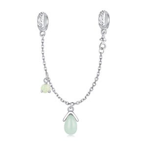 Monet Impression Silicone Safety Chain Charm, Charm for Bracelet, 925 Sterling Silver Charm Fit Pandora Bracelets, Gift for Her