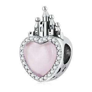 Charm for Bracelet, Love Castle Charm,  925 Sterling Silver Charm Fits Pandora Bracelet Necklace
