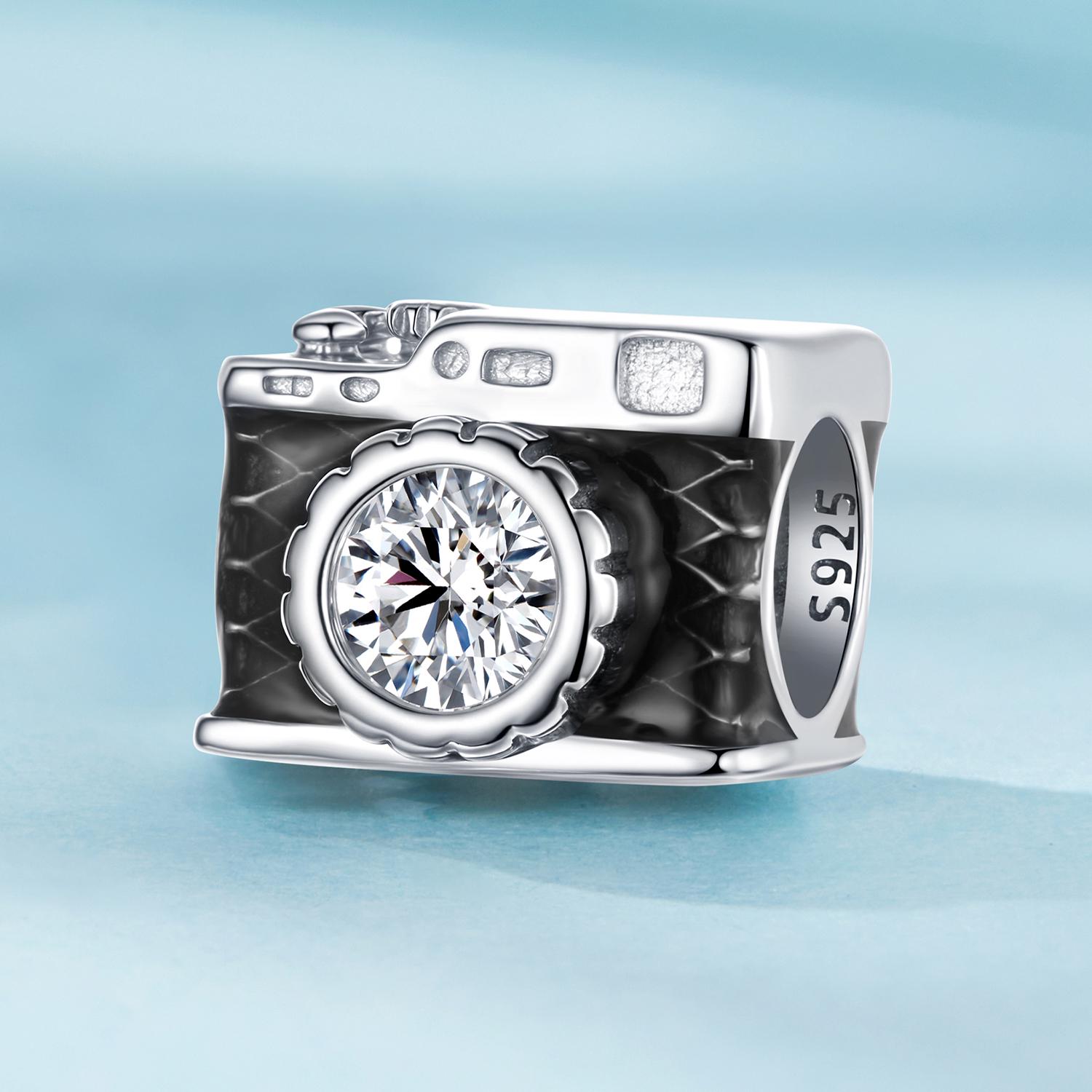 Camera Charm, Charm for Bracelet, 925 Sterling Silver Charm Fit