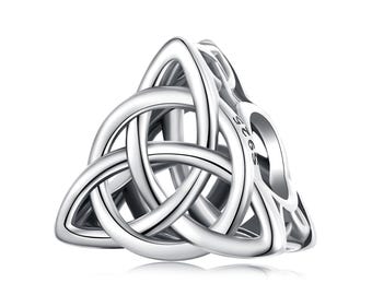 Celtic Knot Charm, Charm for Bracelet, 925 Sterling Silver Charm Fit Pandora Bracelets, Gift for Her