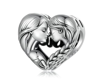Sister Charm, Charm for Bracelet, 925 Sterling Silver Charm Fit Pandora Bracelets, Gift for Her
