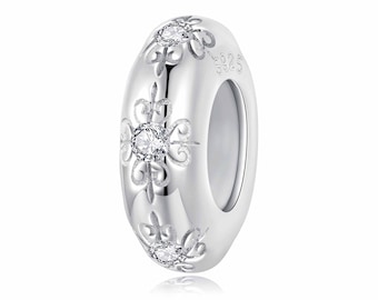 Gemusterte Silikon Perlen Charm, Geschenk für Sie
