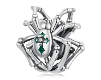Mystische Spinne Charm, Anhänger für Armband, 925 Sterling Silber Charm passen Pandora Armbänder, Geschenk für Sie