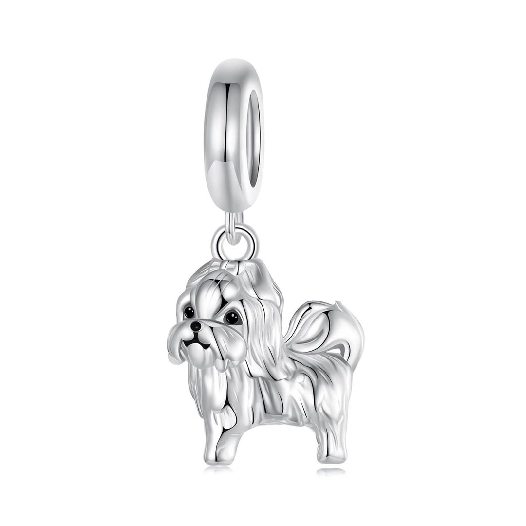 Pendentif Shih Tzu Argent 925 - Breloque Bracelet, Cadeau Femme Amoureuse Des Chiens