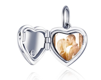 Personalized Photo Charm 925 Sterling Silver Charm Fits Pandora Bracelet Necklace