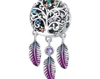 Sterling Silver Tree of Life Dreamcatcher Charm, Pandora Compatible
