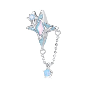 Encanto de cielo estrellado brillante, encanto para pulsera, encanto de plata de ley 925 compatible con pulseras Pandora, regalo para ella
