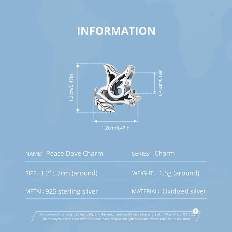 Peace Dove Charm, additional image 3