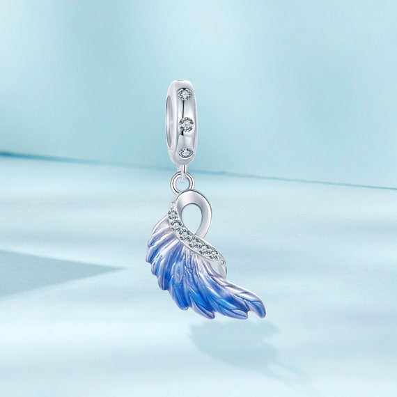 Anello con ala d'angelo e punta del cuore - Argento 925