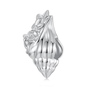 Seashell Charm, Charm for Bracelet, 925 Sterling Silver Charm Fit Pandora Bracelets, Gift for Her