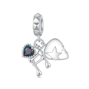 Colgante de música rock, dije para pulsera, dije de plata de ley 925 compatible con pulseras Pandora, regalo para ella