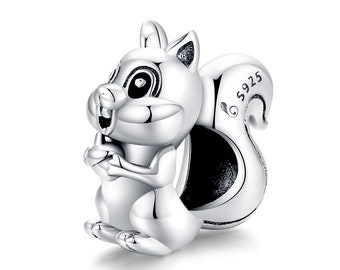 Charm for Bracelet, Squirrel Charm Beads, 100% Genuine 925 Sterling Silver Charm Fits Pandora Bracelet Necklace, BSC338