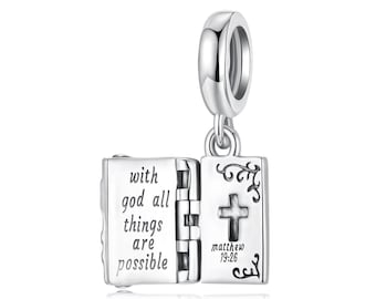 Colgante con dije de cruz de plata esterlina, compatible con Pandora.