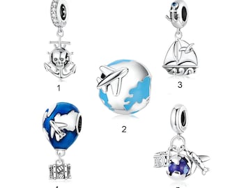 Charm für Armband, Reise rund um die Welt Charm Kollektion, 925 Sterling Silber Charm passt Pandora Armband Halskette
