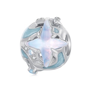 Encanto brillante de cuentas de la Vía Láctea, encanto para pulsera, encanto de plata de ley 925 apto para pulseras Pandora, regalo para ella