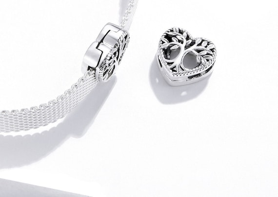 Mesh Reflexions Bracelet Charm Clip Charms Collection, 925