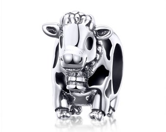 Charm for Bracelet, Cute Calf Charm Beads, 100% Genuine 925 Sterling Silver Charm Fits Pandora Bracelet Necklace, SCC1049