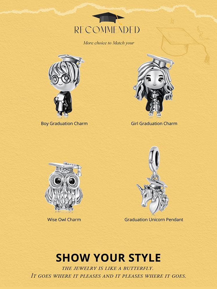 Wise Owl Charm, Charm for Bracelet, 925 Sterling Silver Charm Fit