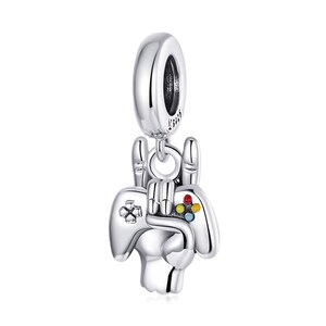 Pingente para pulseira, contas de pingente para dispositivo de jogo portátil, pingente de prata esterlina 925 100% genuína para pulseira e colar Pandora, SCC1896