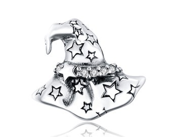 Beauty Witch Charm 925 Sterling Silver Magical Magician Charm Bead for DIY Bracelet or Necklace