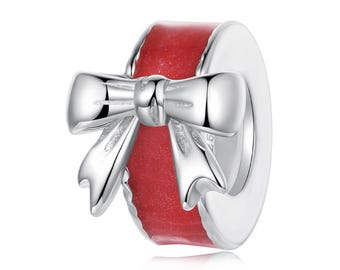 Bogenförmige Silikon Perlen Charm, Anhänger für Armband, 925 Sterling Silber Charm, Geschenk für Sie