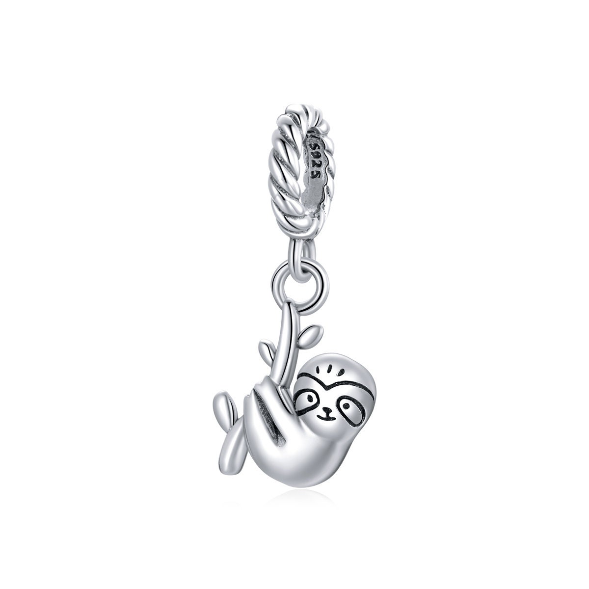 Charm for Bracelet Little Sloth Charm Beads 100 Genuine 925