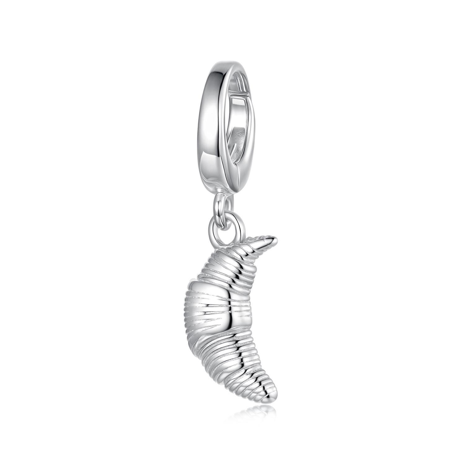 Croissant Clasp Pendant Charm, Charm for Bracelet, 925 Sterling