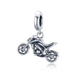 Charm for Bracelet, 100% Genuine 925 Sterling Silver Charm Motorcycle Charm Fits Pandora Bracelet Necklace, SCC1712