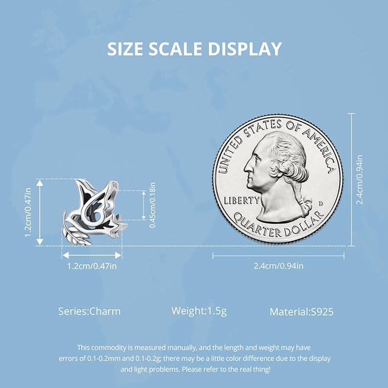 Peace Dove Charm, additional image 4