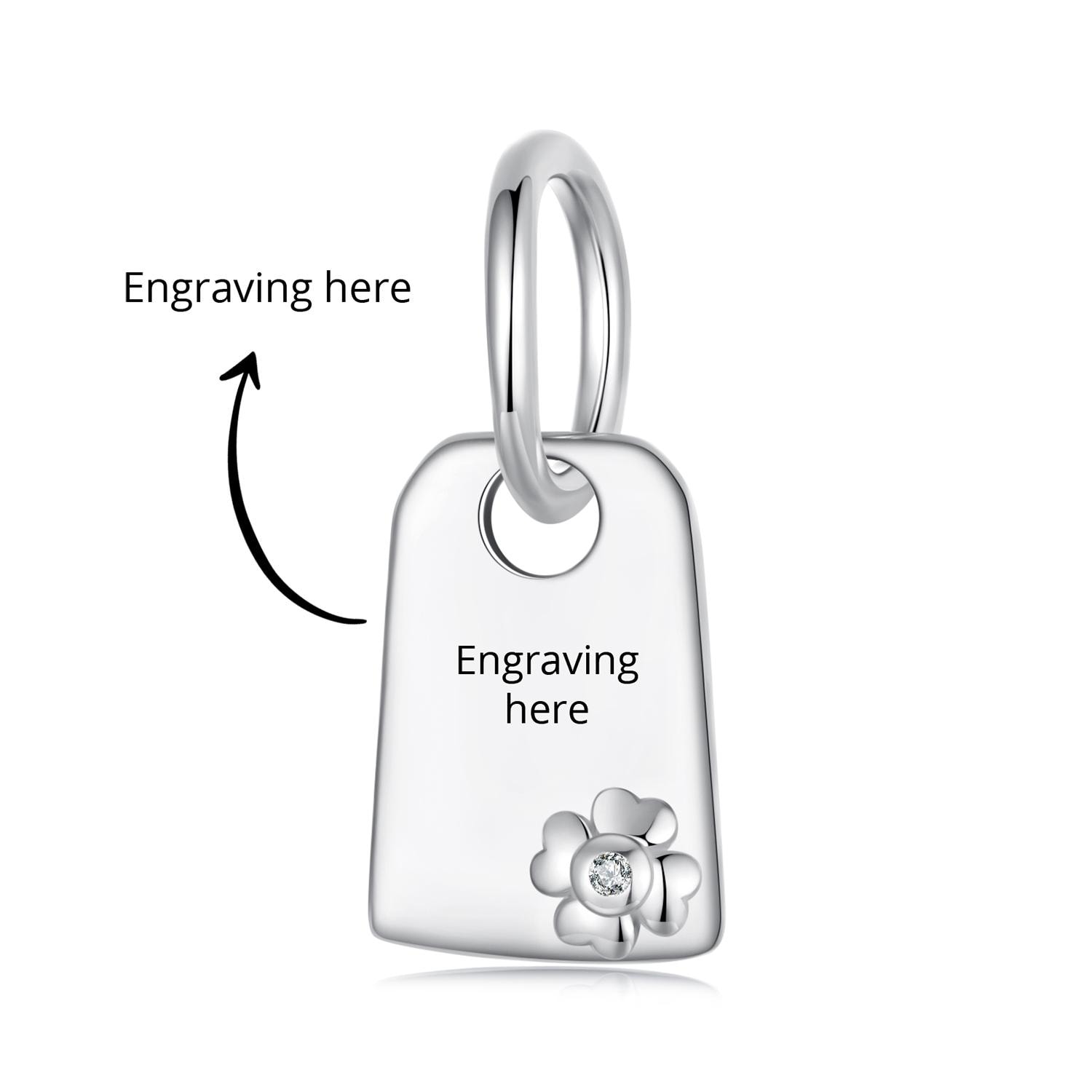 Personalised Charms, Personalized engraving, 925 Sterling Silver Charm Fits Pandora Bracelet