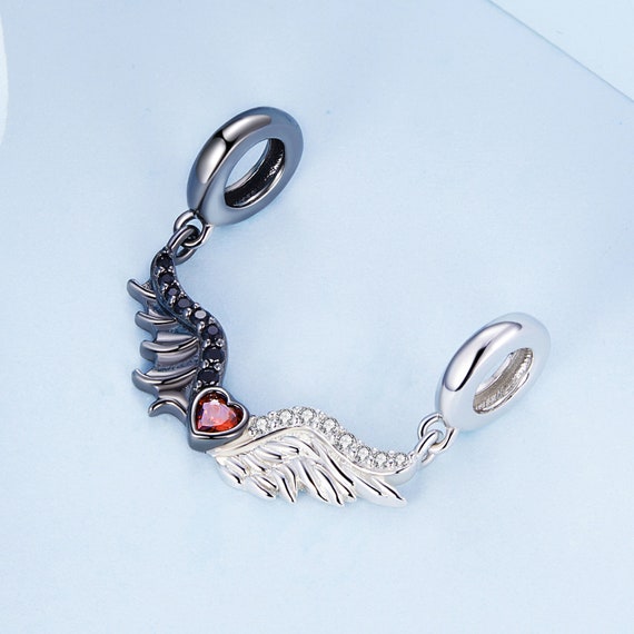 Bracciale con ali di angelo in acciaio inox - Lamù gioielli