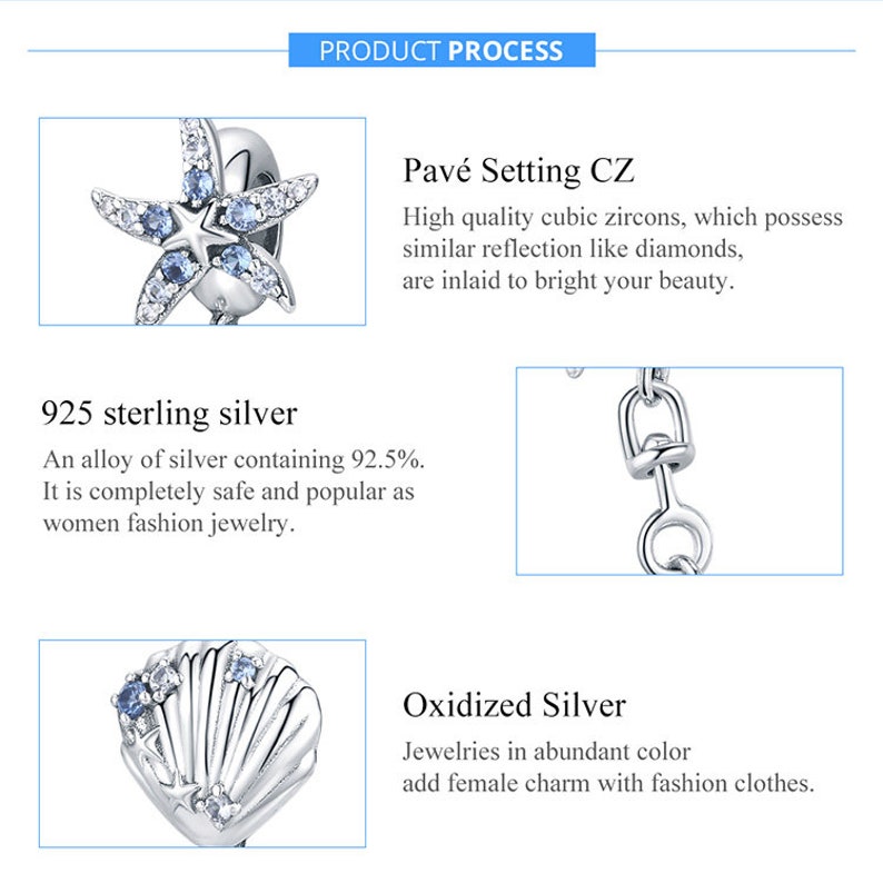 Seaworld Chain Sea World Safety Chain Charm for Bracelet, 100% Genuine 925 Sterling ...