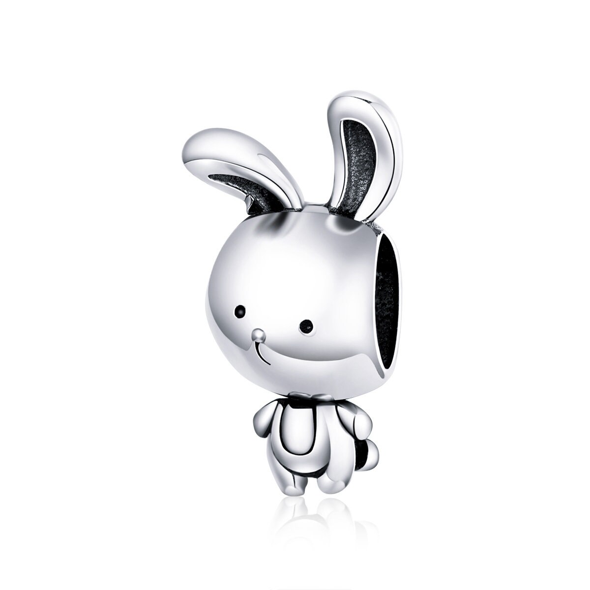 Charm for Bracelet Cute Bunny Charm Beads 100 Genuine 925 Etsy