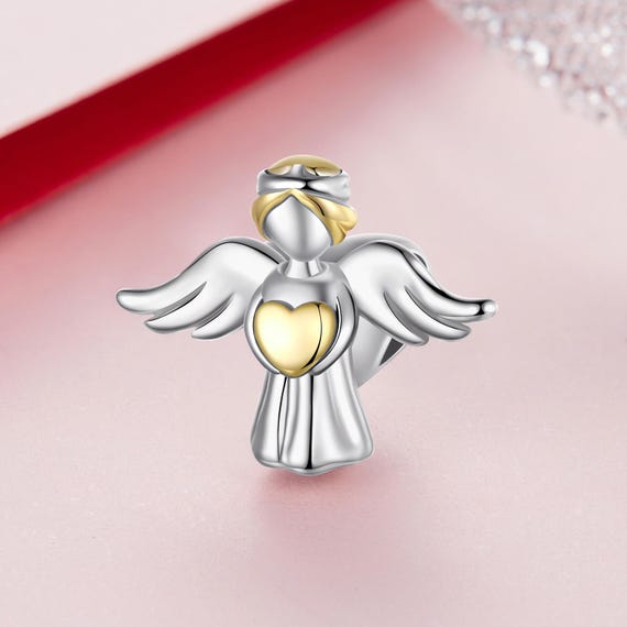 Charm Pettirosso In Argento Sterling 925 &ndash; Angelo Custode/memoriale &ndash; The Charming Keepsake Co