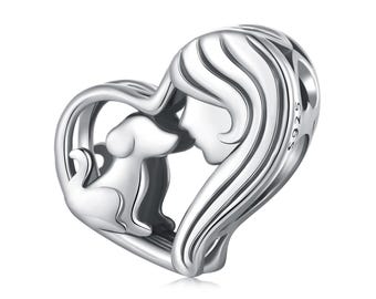 Cute Dog Charm, Charm for Bracelet, 925 Sterling Silver Charm, Gift for Her