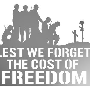 Plasma Cuttable “Lest We Forget”