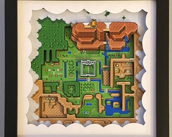 Legend of Zelda Link to the Past Hyrule Map  3D Art