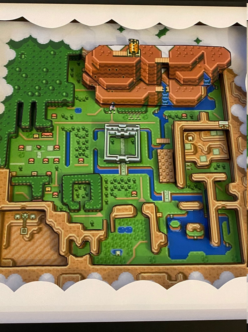 Legend of Zelda Link to the Past Hyrule Map 3D Art  Etsy