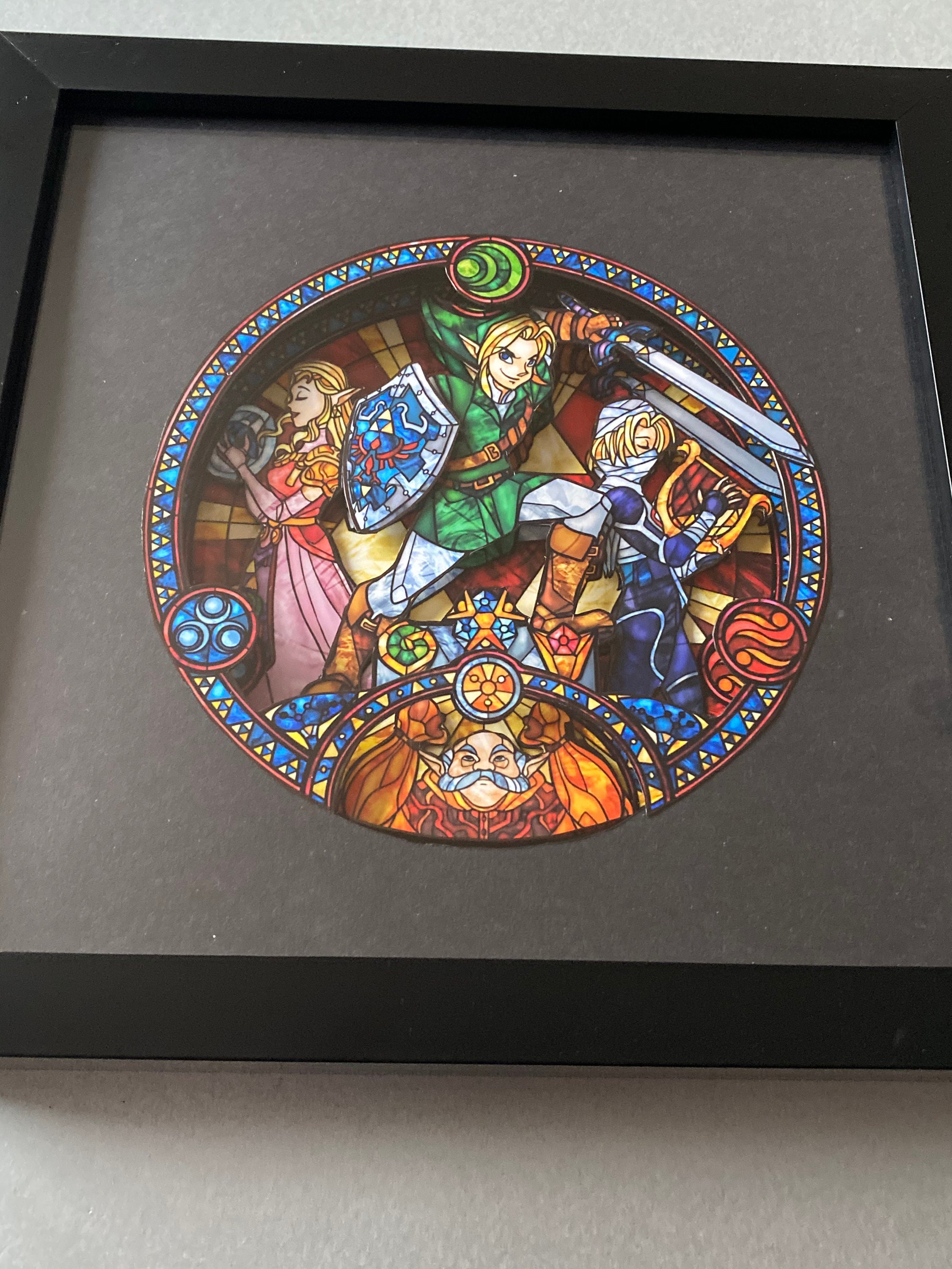 Legend of Zelda Ocarina of Time Stained Glass 3D Art Etsy