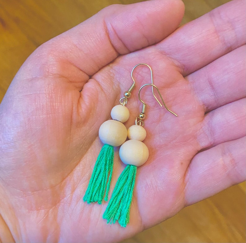 Tassel Dangle Earrings Statement Earrings tassel jewelry boho earrings handmade earrings boho tassel earrings dangle earrings